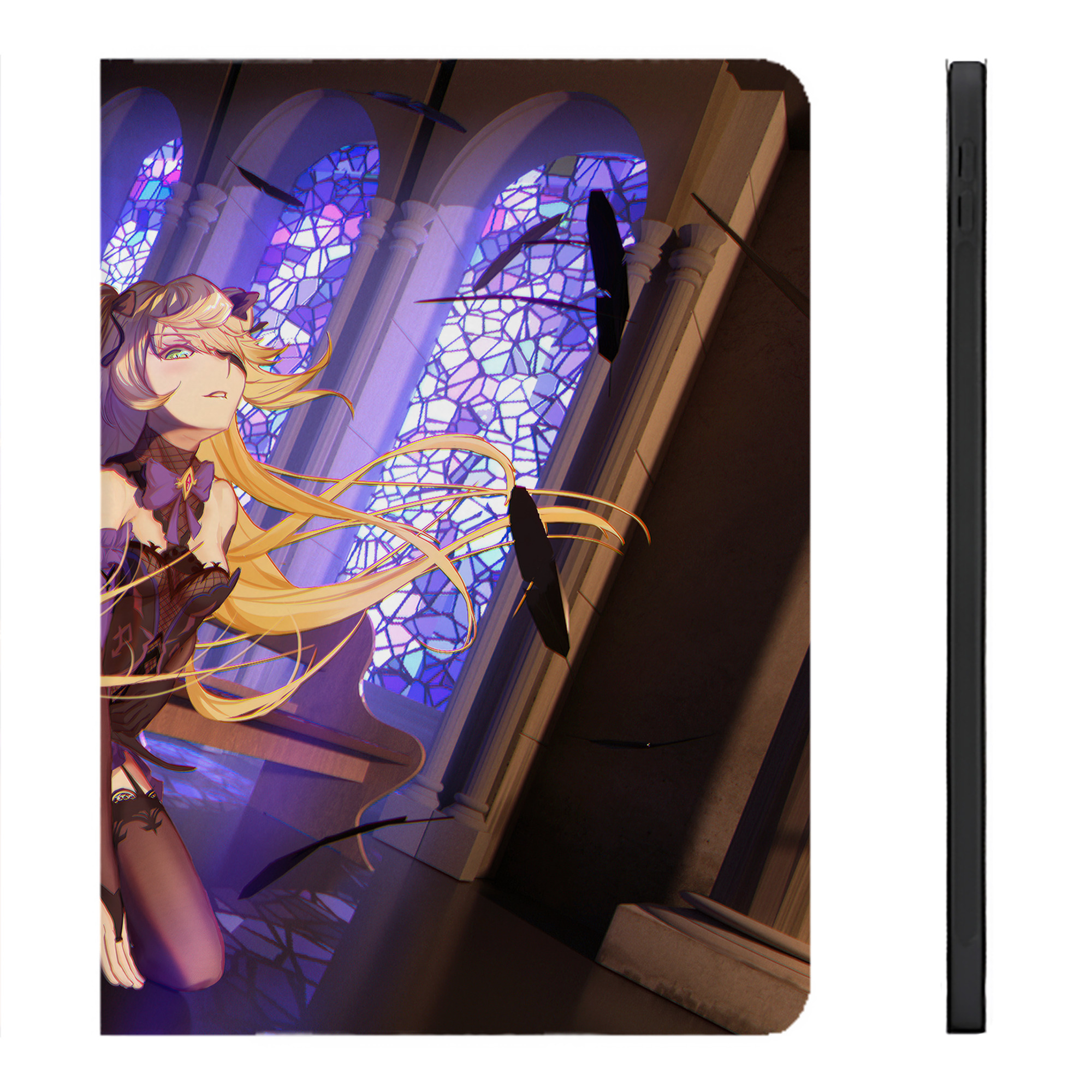 げんし神 genshin IPadケース ペンホルダー付き ブックスタイルデザイン